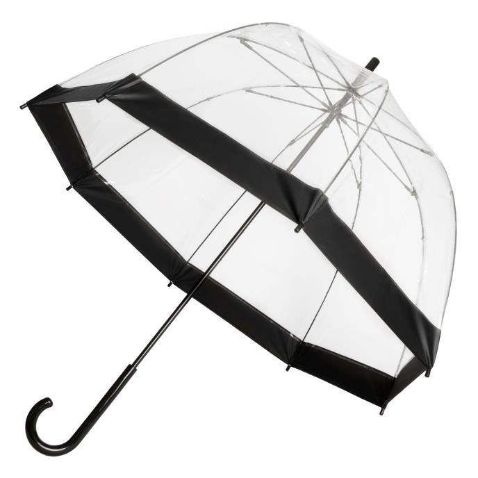 tote® Clear PVC Dome Umbrella Black  Extra Image 2